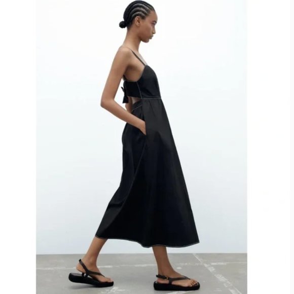Zara Black Maxi Dress - Picture 4 of 9